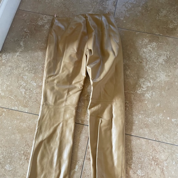 Rem Garson Tan Leather Pants - Picture 4 of 5